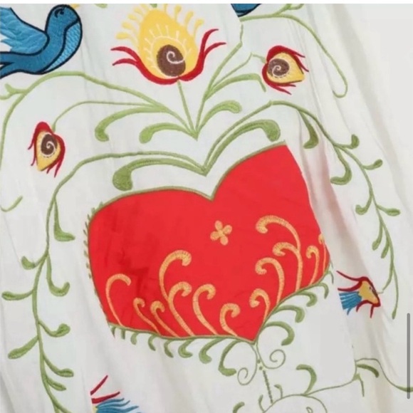 Fillyboo Strange Magic White Duster Dress with Colorful Embroidery - Picture 6 of 7